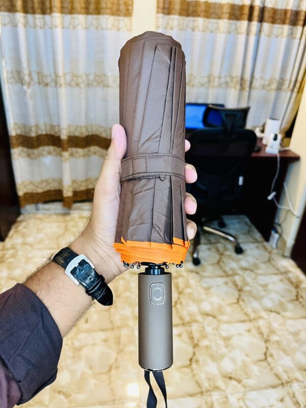 (Coffee) Premium Umbrella- 12 Ribs 24 Channel-No BMW Logo - Image 1