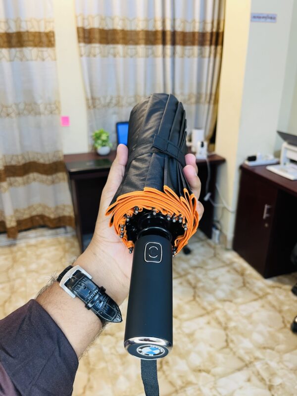 (Black) Premium Umbrella-12 Ribs 24 Channel-No BMW Logo - Image 2
