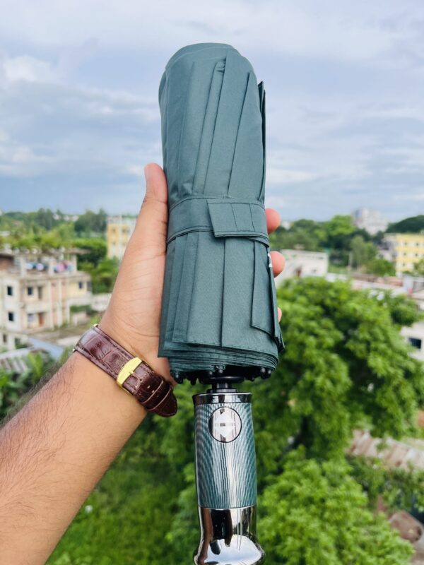 (Olive) BMW Premium Umbrella 16 Ribs- Spot Handle - Image 1